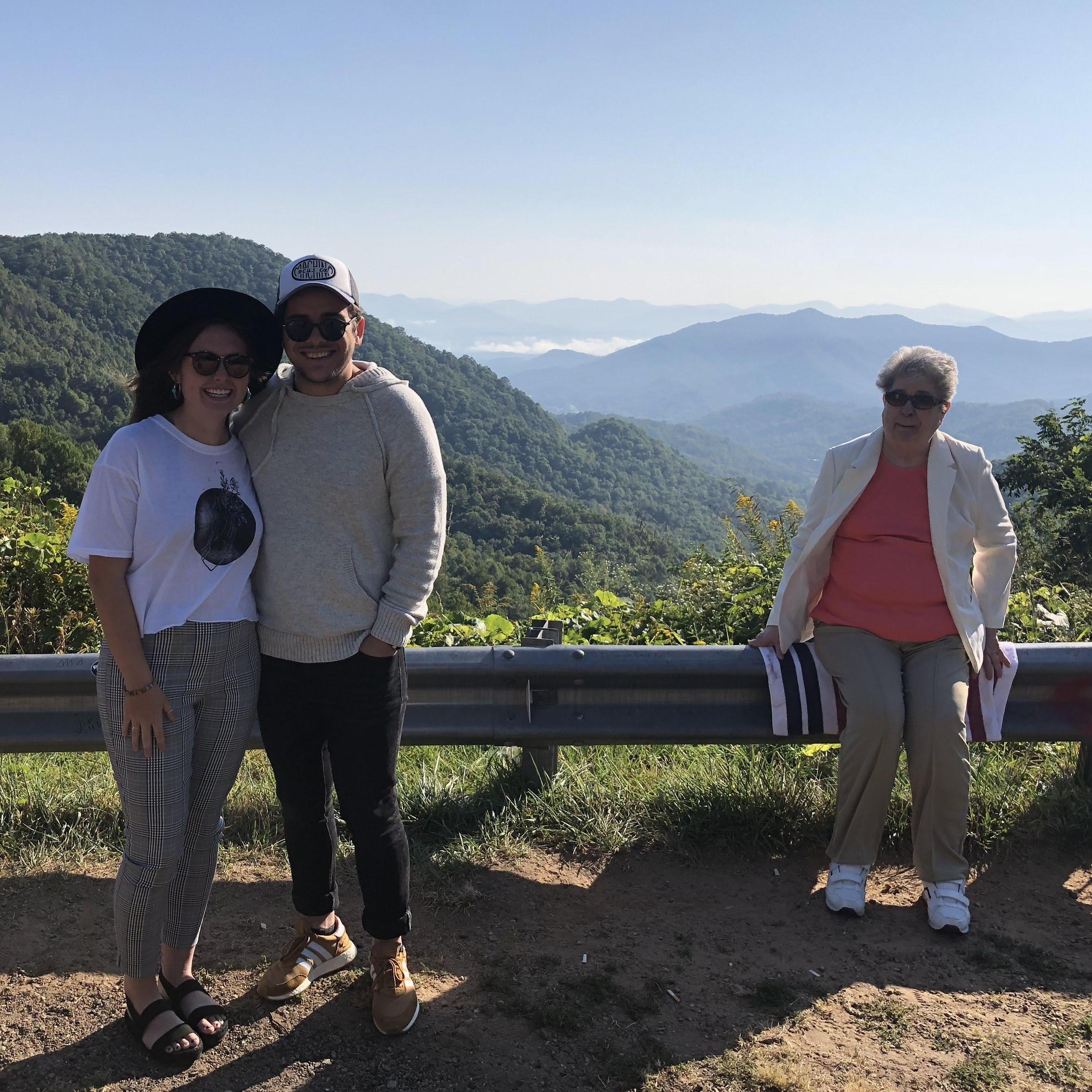 On our way to explore the coffee shops and book stores in Asheville! (thanks to the sweet old couple we met on the lookout. one for taking the picture, one for taking a fall) ps. she was okay! 9.21.19