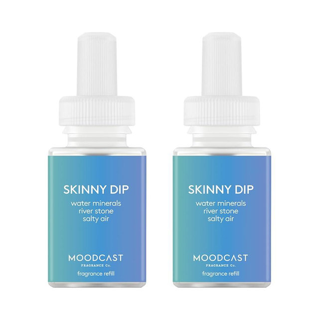 Pura & Moodcast - Smart Home Diffuser Refill - Home Scent - up to 120-Hours of Fragrance per Vial - Clean & Safe Diffuser Fragrance - 2 Pack - Skinny Dip