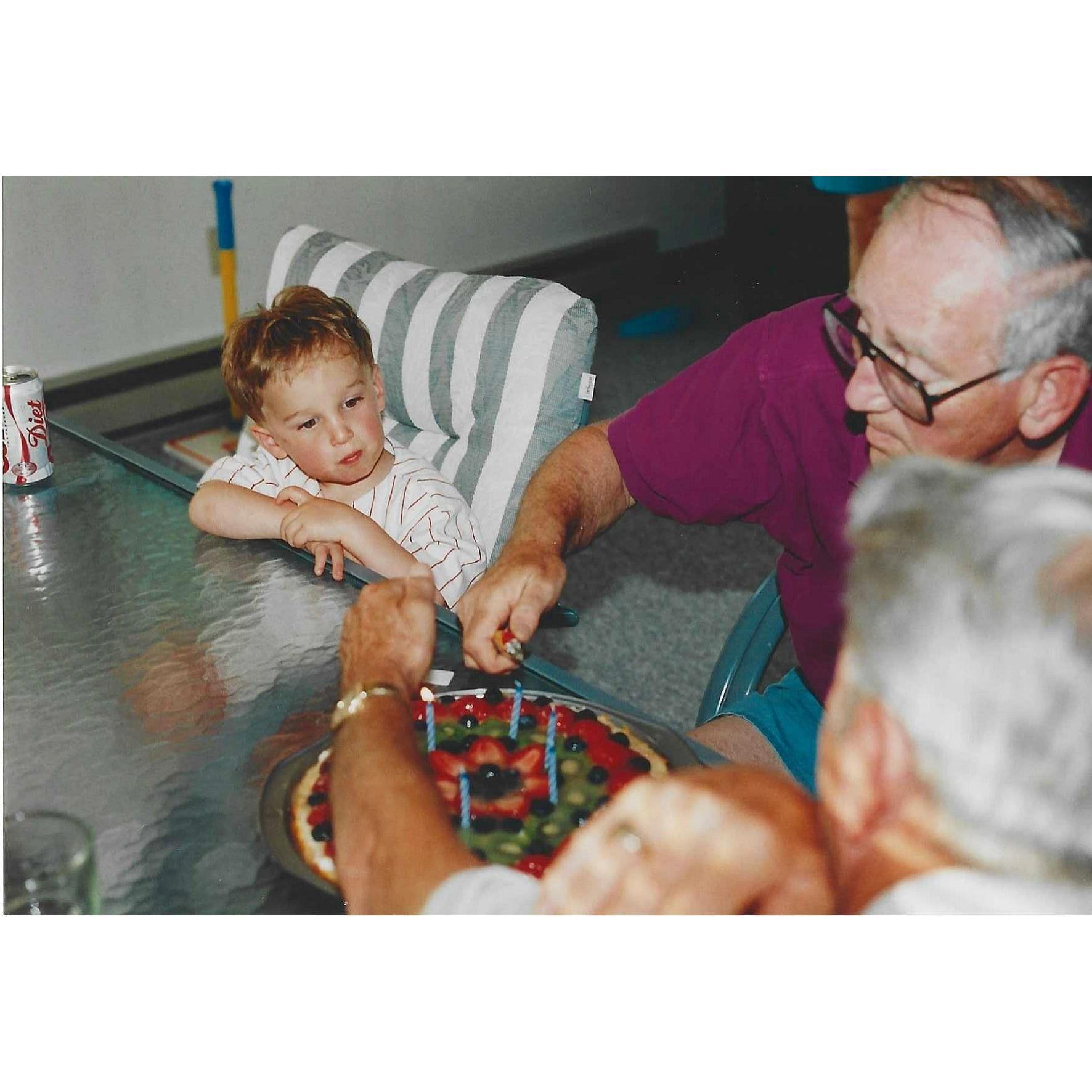 Tyler and both his grandfathers Gil & Ray