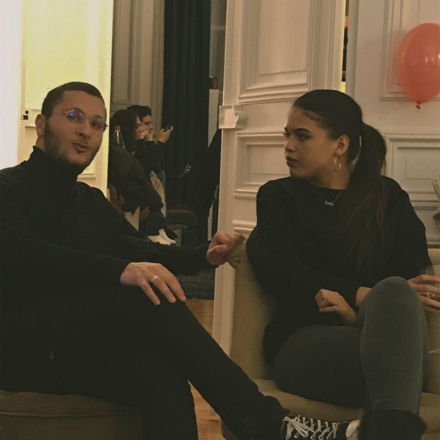 Debbie & Mnevis sitting in silence.