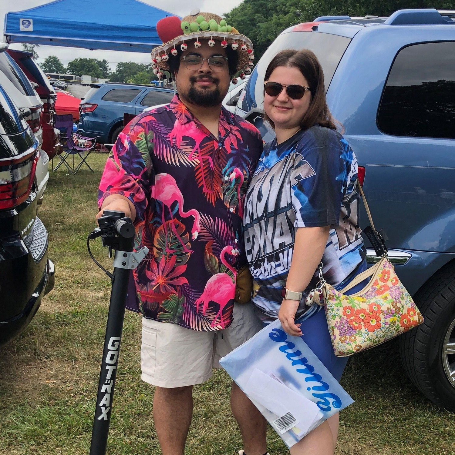 This was our very colorful Carlisle day, Leo's wearing my dad's hat from college!
