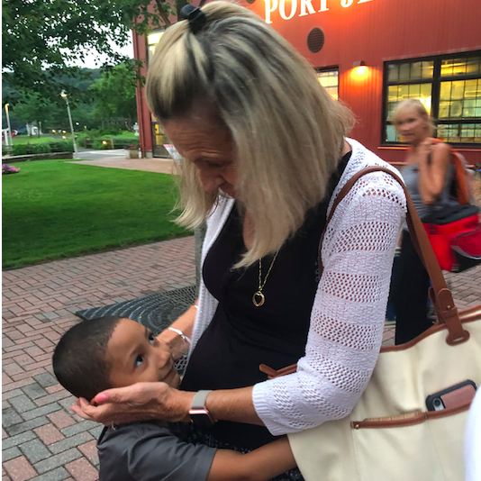 Our sweet Grandma Kathy and Christian.