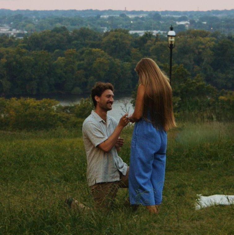 The day we got engaged! August 17, 2024, Libby Hill Park