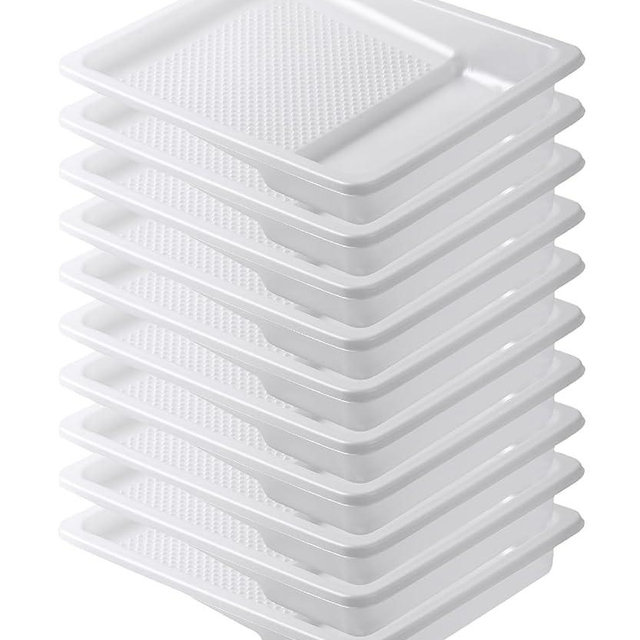 Bates- Paint Tray Liner, 9 Inch, 10 Pack, Paint Roller Tray, Disposable Plastic Paint Trays, Paint Pans Trays, Paint Supplies for House Painting, Roller Tray