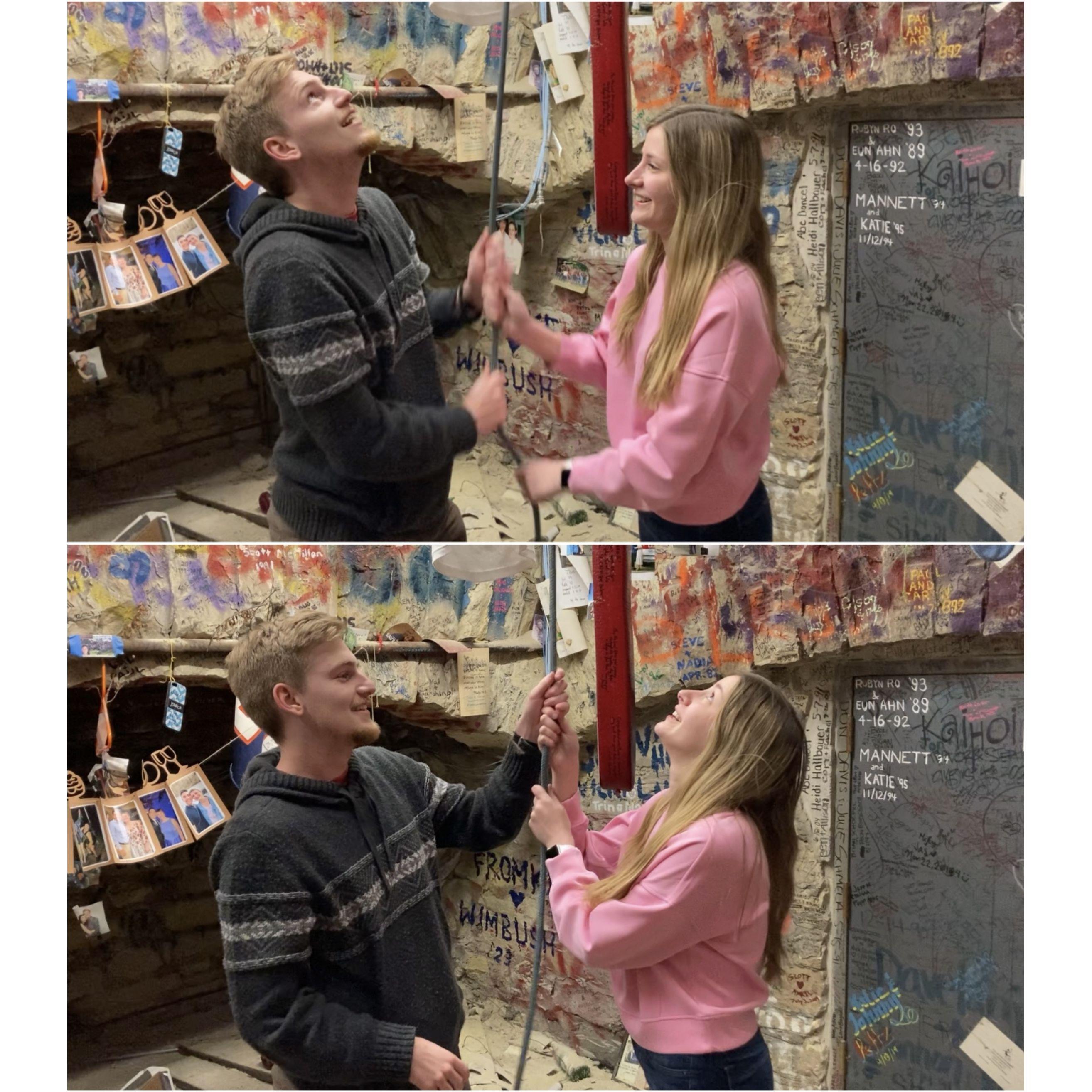 Ringing the Blanchard bell!