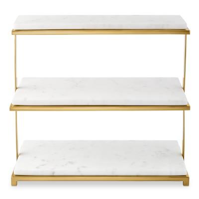 Marble & Brass 3-Tiered Stand