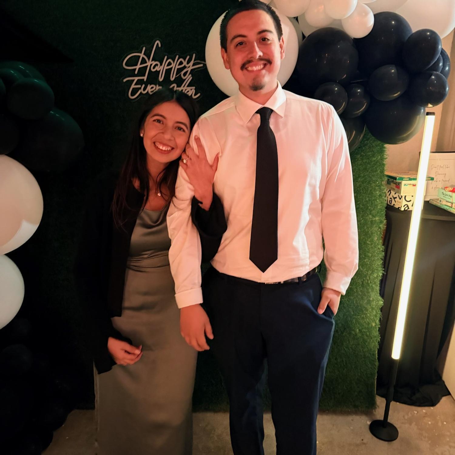 Celebrating Christopher and Lexi's engagement.