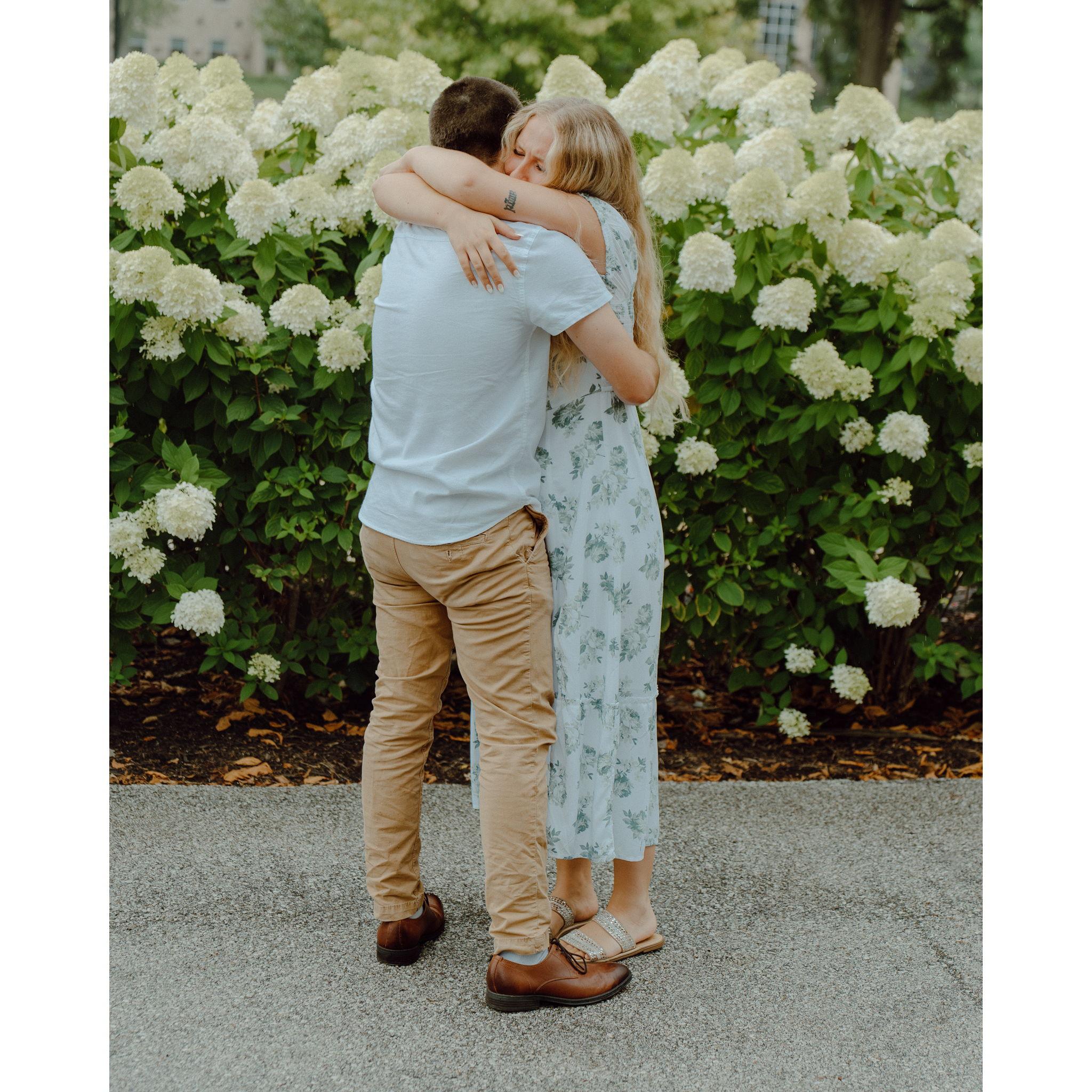 The day we got engaged: August 7th, 2023