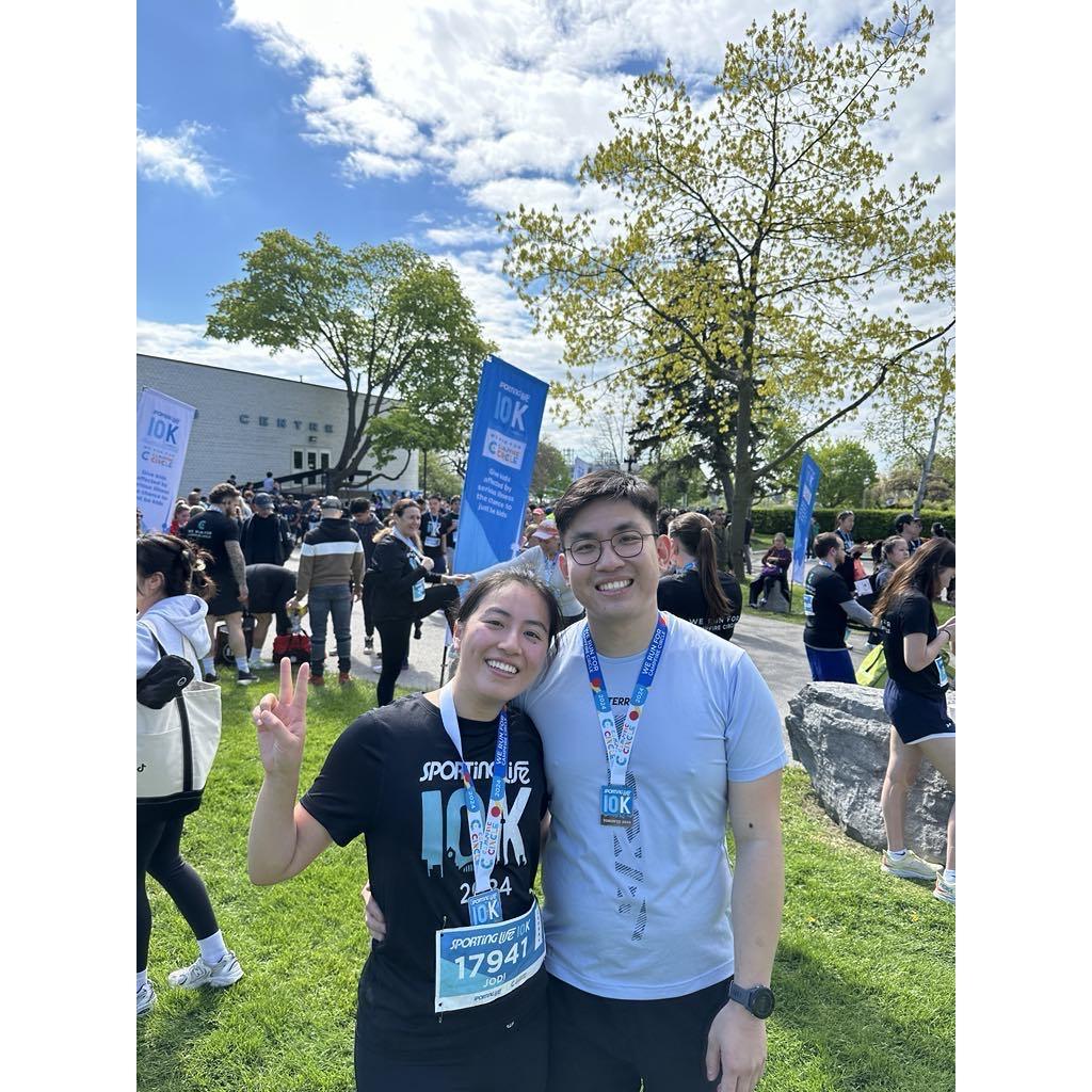 When we aren't travelling, we can be found running together!