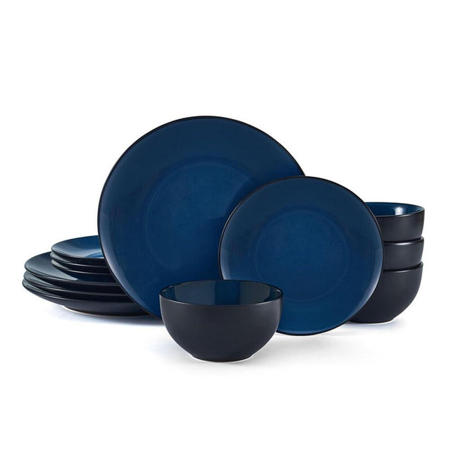 Pfaltzgraff Lucy 12 Piece Dinnerware Plate and Bowl Set, Service for 4