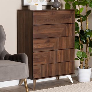 Graceland Mid-Century Modern Transitional 5-Drawer Storage Chest