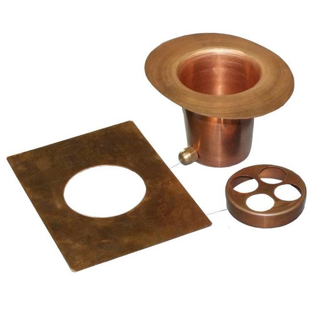 Monarch Rain Chains 12015 3-Piece Rain Chain Installation Kit Gutter Adapter Set, Pure Copper