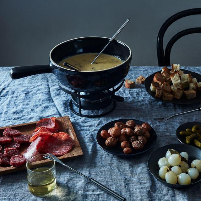 Food F52 - Emile Henry Ceramic Cheese Fondue Set