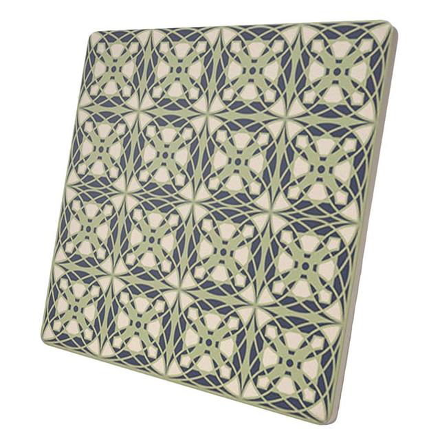 Frank Lloyd Wright's Luxfer Design on 8" Square Stone Trivet Manufactured in The USA Heat Tolerant Easily Wipes Clean