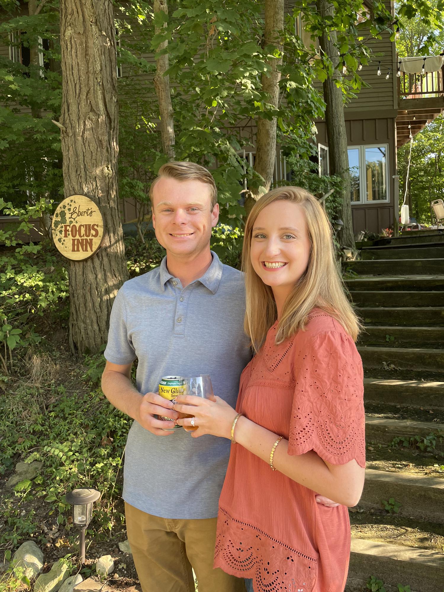 Engagement photos at Focus Inn