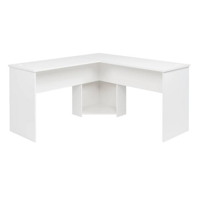 L Shaped Desk White - Prepac