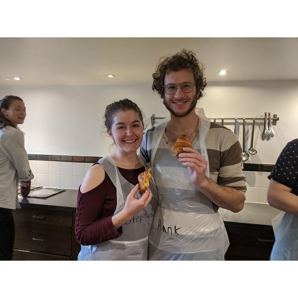 Our first baking class where we made croissants.