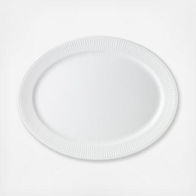 Royal Copenhagen, White Fluted Oval Platter | Zola