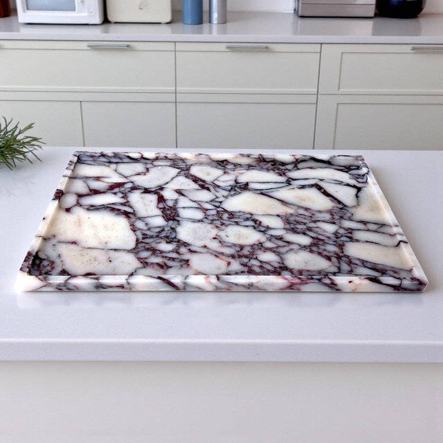 Calacatta Viola Marble Decorative Rectangular Tray | Natural Marble