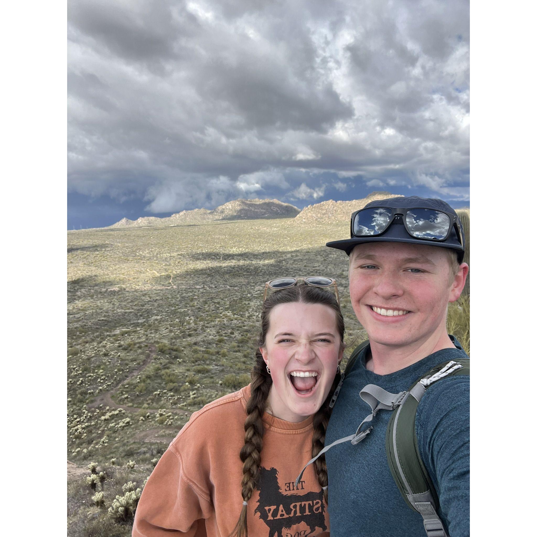Hiking in Arizona at McDowell Sonoran Preserve, 2024