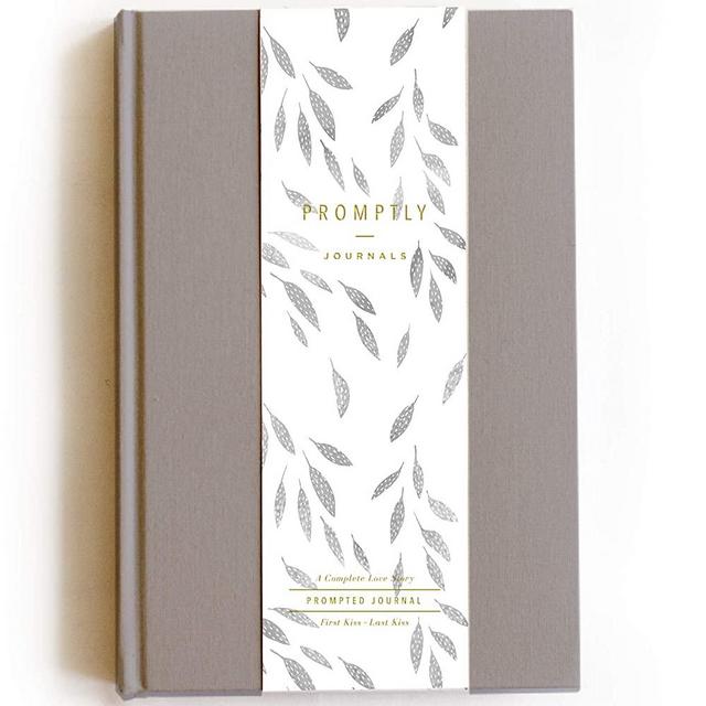 Promptly Journals - Love Story Relationship & Marriage Journal, Hundreds of Meaningful Prompts, Covers from When The Couple Met Until Their 70th Wedding Anniversary (Grey)