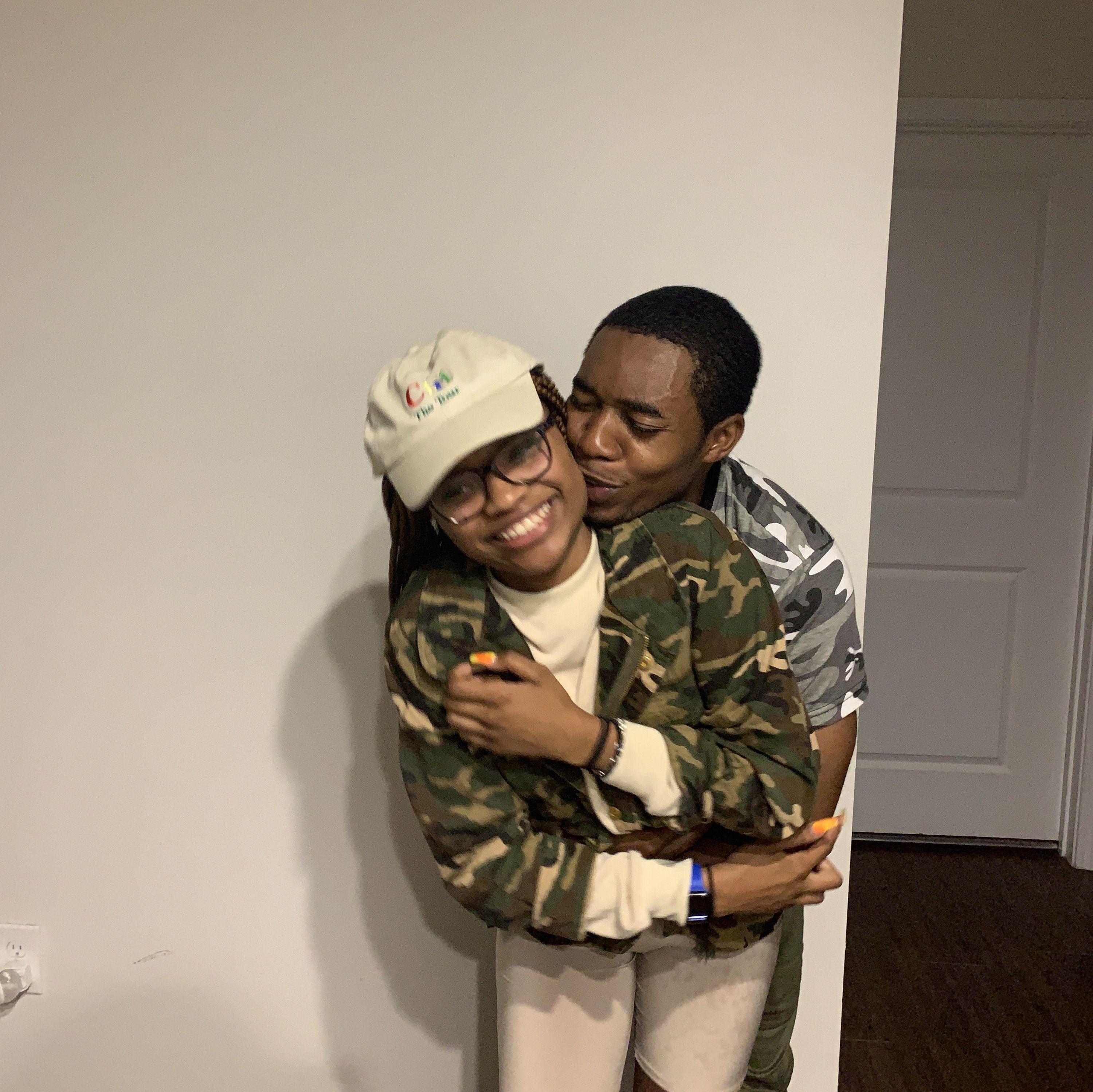 PJ showing some appreication for the surprise going away party that i threw him!