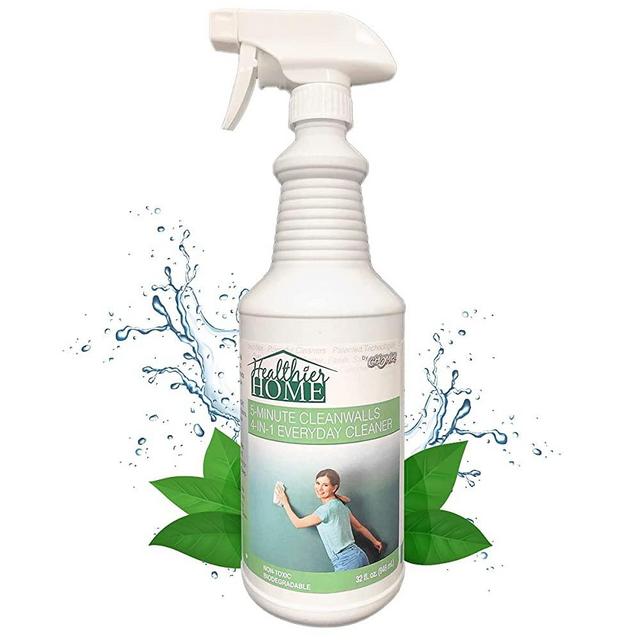 Chomp Painted Wall Cleaner Spray: Healthier Home 5-Minute CleanWalls 4-in-1 Multipurpose Cleaner - Painted Wall, Ceiling and Baseboard Cleaning Spray - Dirt, Dust, Odor and Stain Remover - 32 Ounces