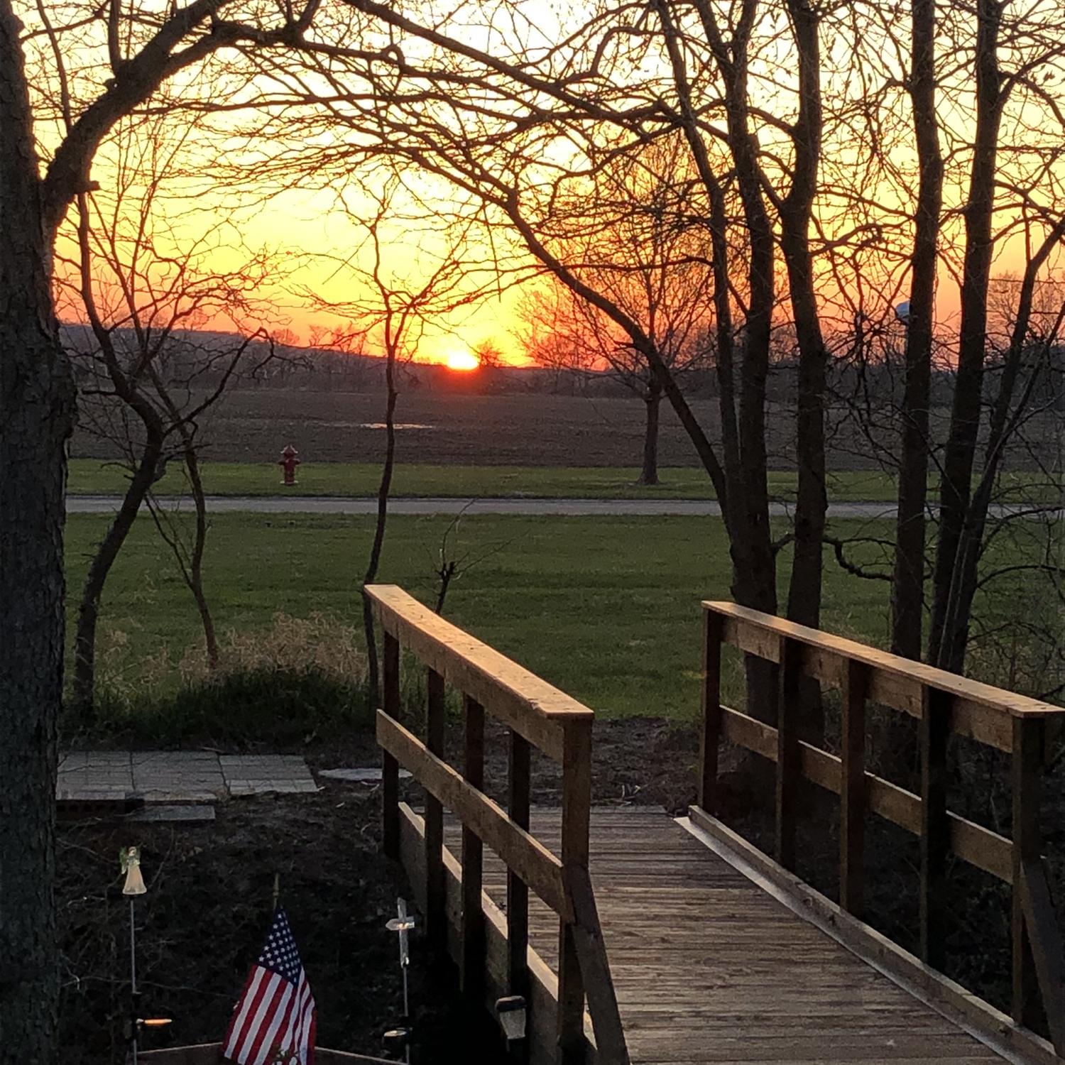 The bridge Dan built and proposed on July 3rd,2022. We have always loved to watch sunsets together.