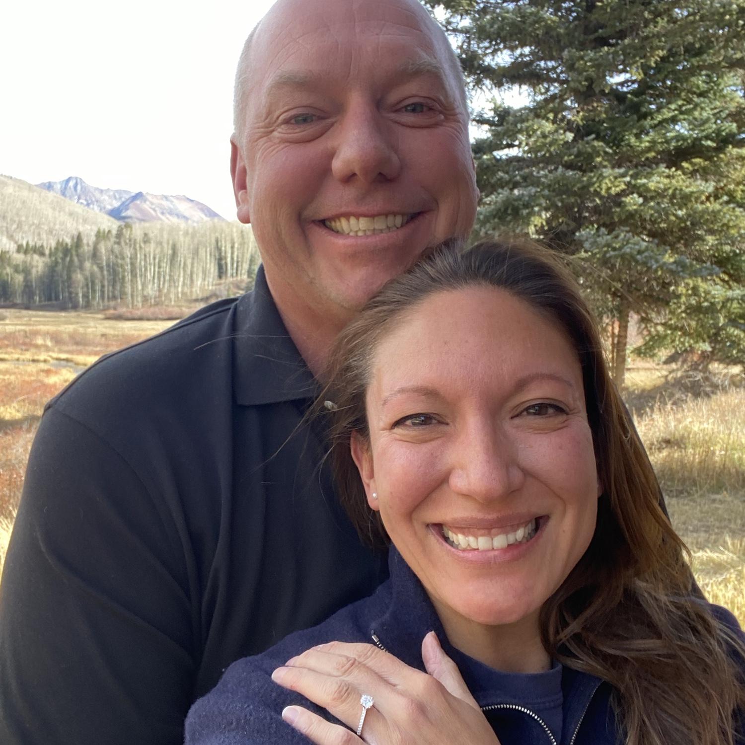 right after we got engaged!