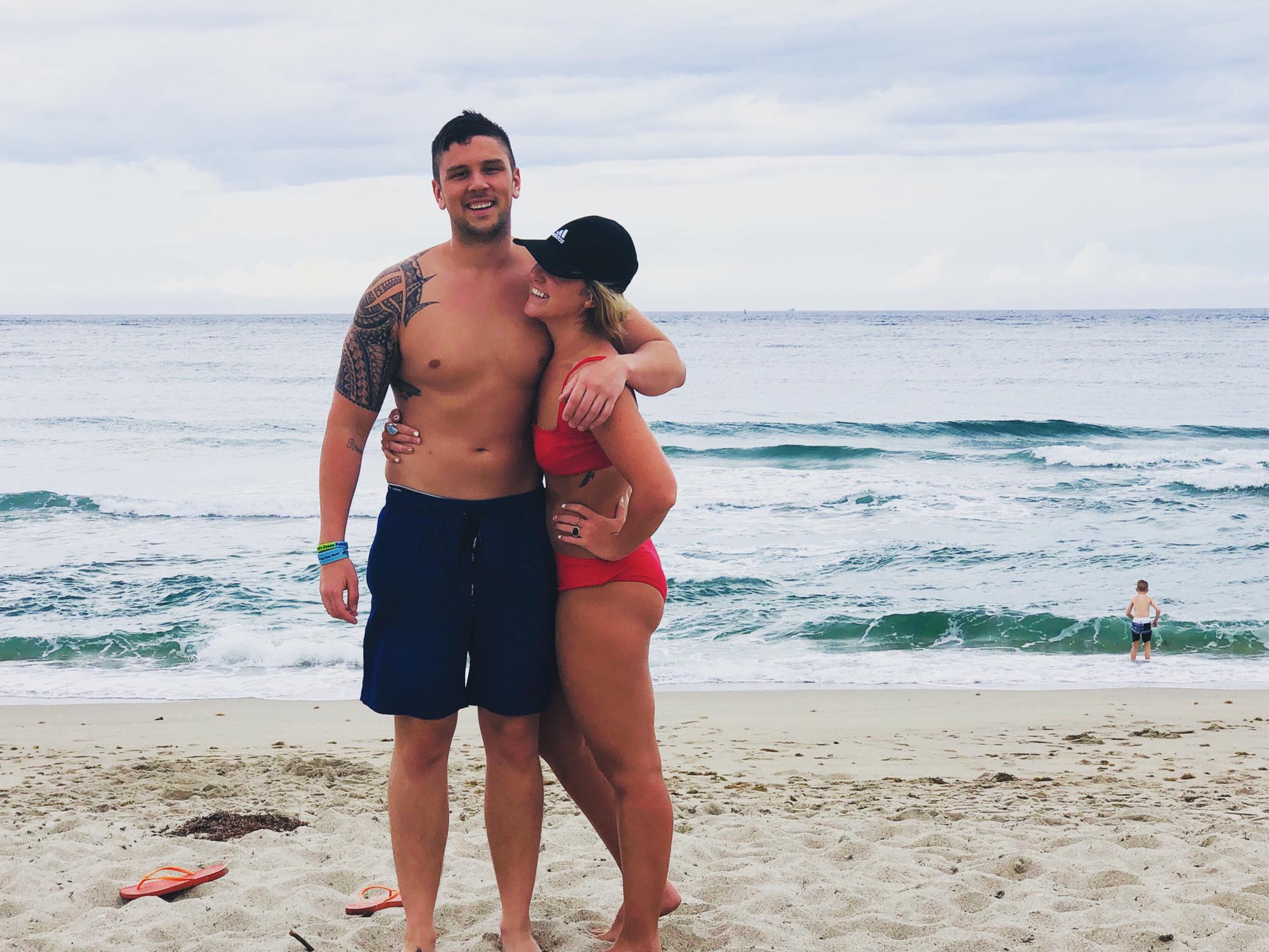 Ry's first time on the beach. He was obsessed.
