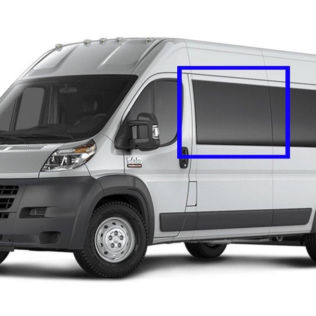 VWD Driver Side Forward Solid Glass Window RAM ProMaster Van 14-21
