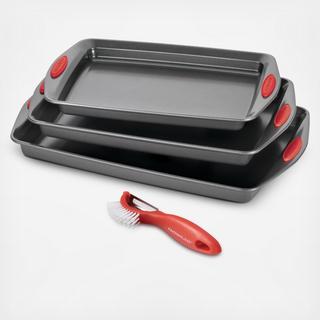 Bakeware 4-Piece Nonstick Baking Sheet & Veg-a-Peel Set