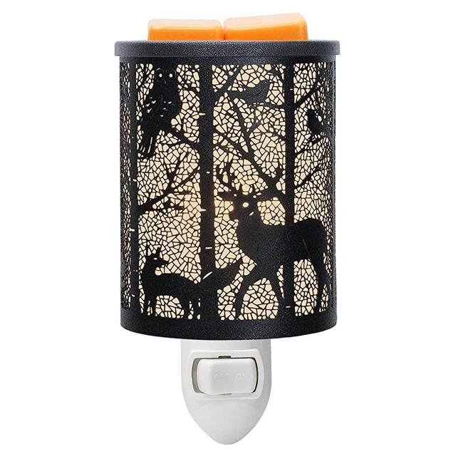 EQUSUPRO Metal Plug-in Wax Melt Warmer Wax Electric Burner Melter Fragrance Warmer Night Light for Home Office Bedroom Living Room Gifts Decor (Deer)