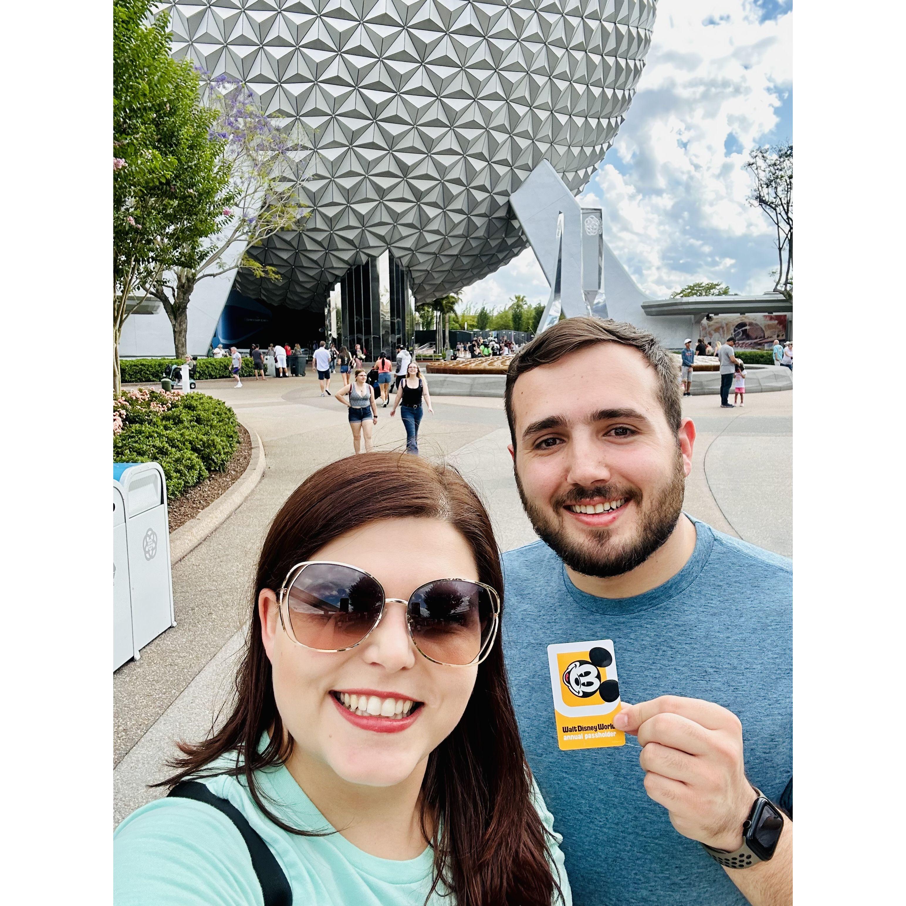 Our first visit to Epcot as Annual Passholders!
