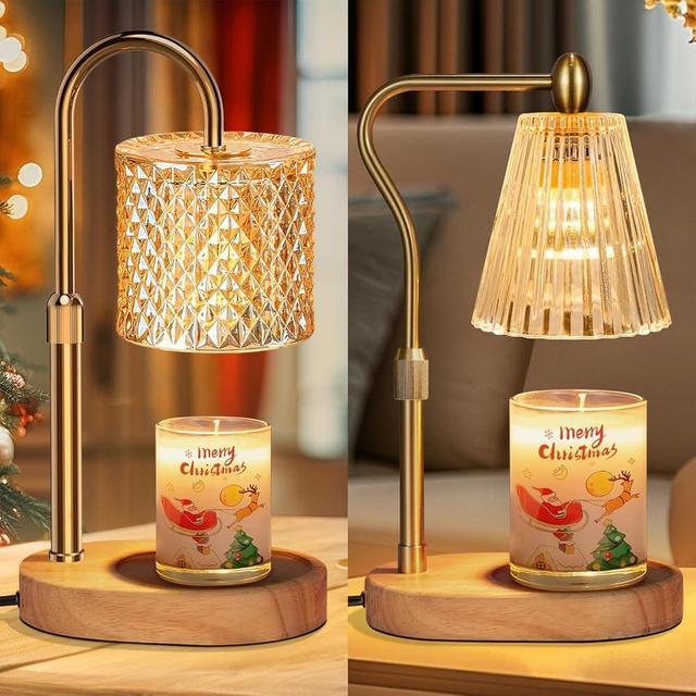 seenlast Candle Warmer Lamp with Timer Dimmer Adjustable Height, Electric Wax Warmer Vintage Home Decor for Scented Jar Candles, for Family