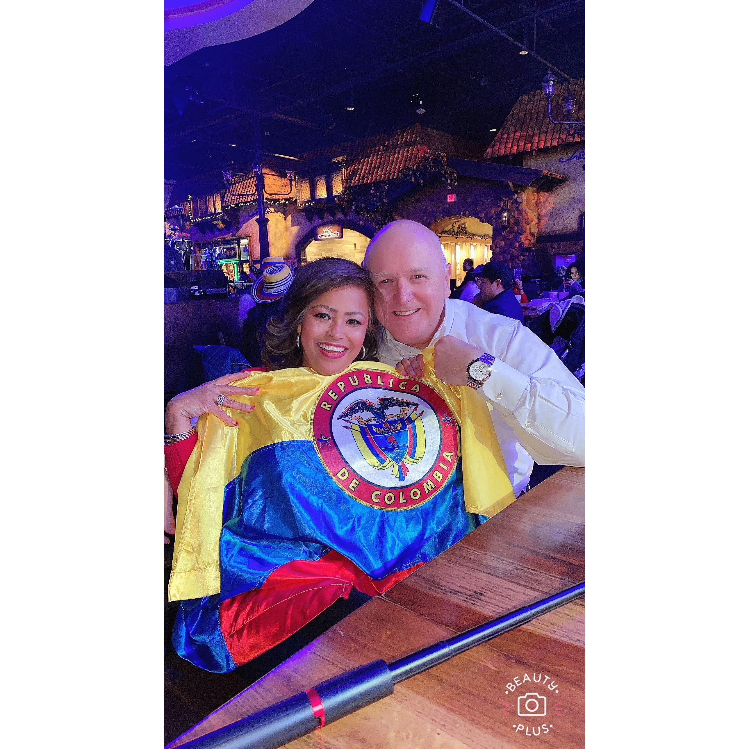 Celebrating Colombia Independence Day.