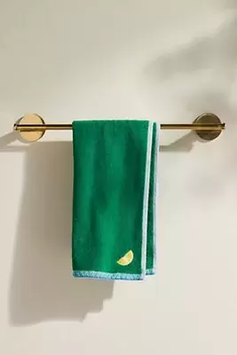 Hana Bug Embroidered Cotton Terry Hand Towel