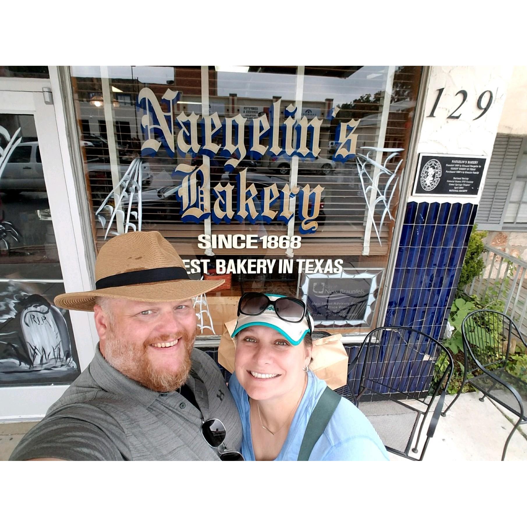 November 2017 - New Braunfels on the last day of Wurstfest getting snacks from the oldest bakery in Texas!