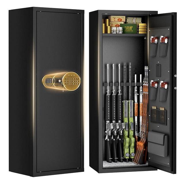 INTERGREAT 8-12 Gun safes,Rifle Safe,Gun Safes for Home Rifle and Pistols, Long Gun Safe for Rifle Shotgun for Home,Quick Access Rifle Safes,Adjustable Shelves, Easy Assemble