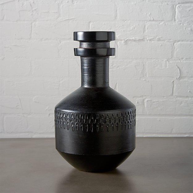 smoke stack black vase