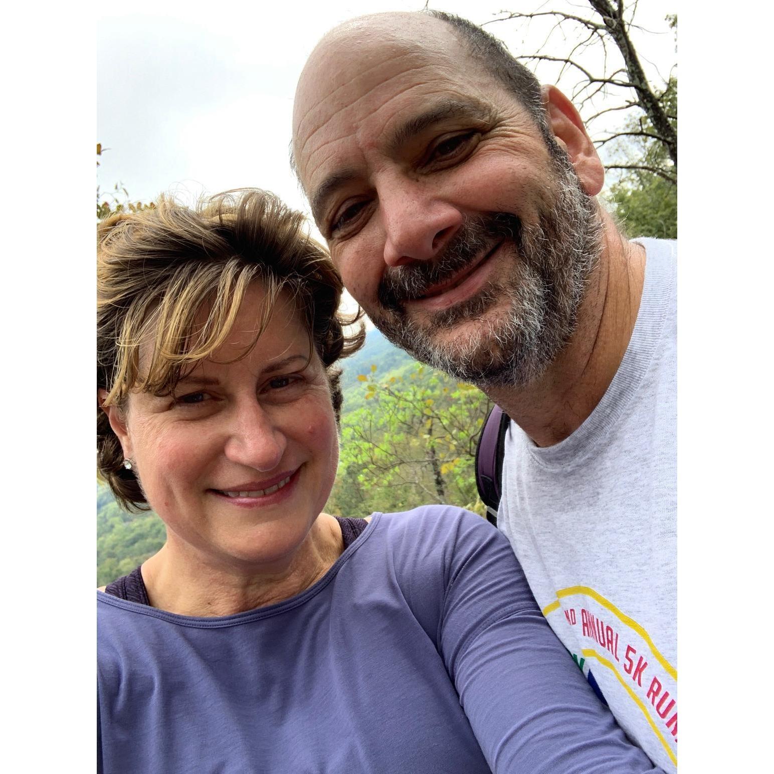 One of our first dates - hiking