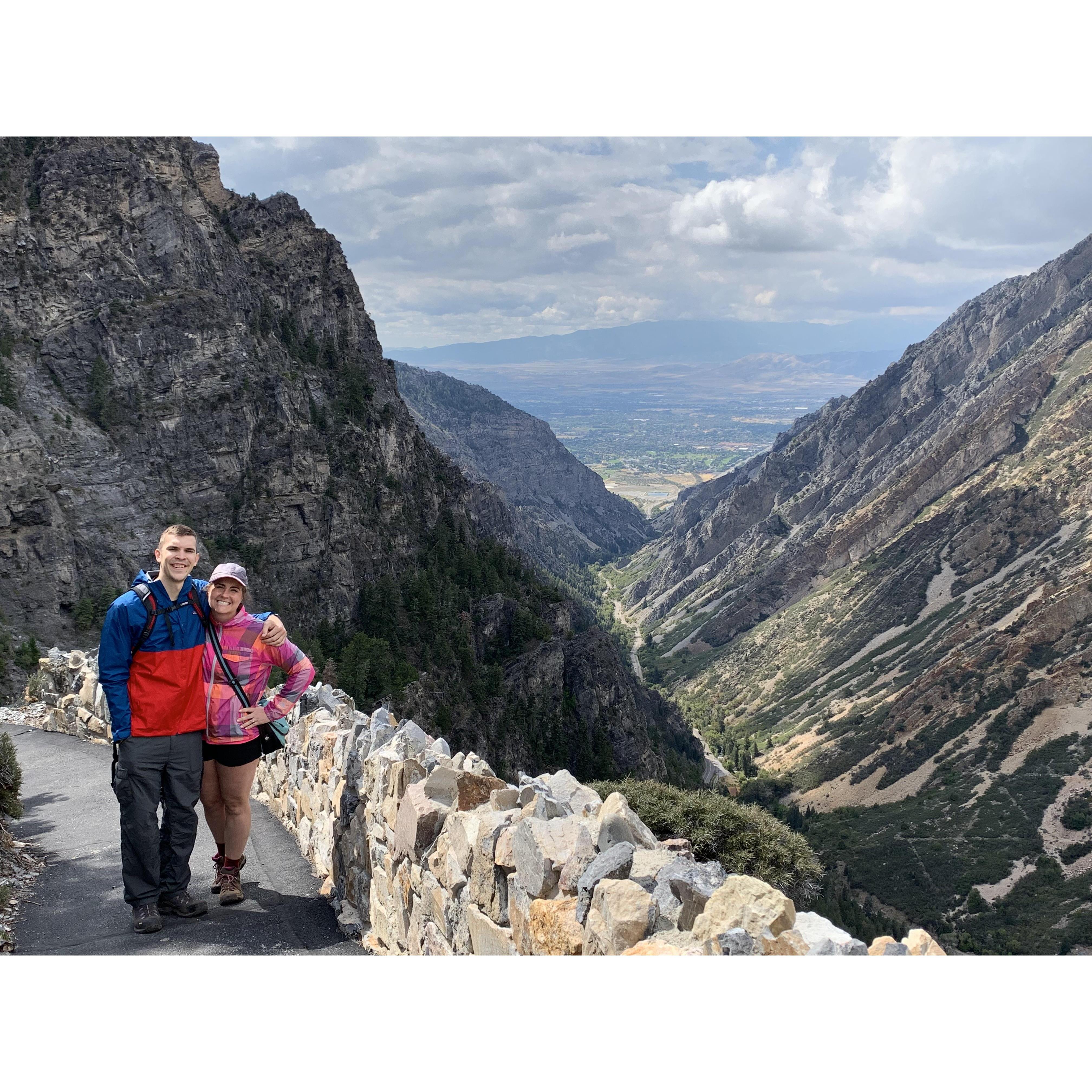 September 21, 2019: Joel and Madison finally took a break from wedding planning to hike up to the famous Timpanogos Cave!