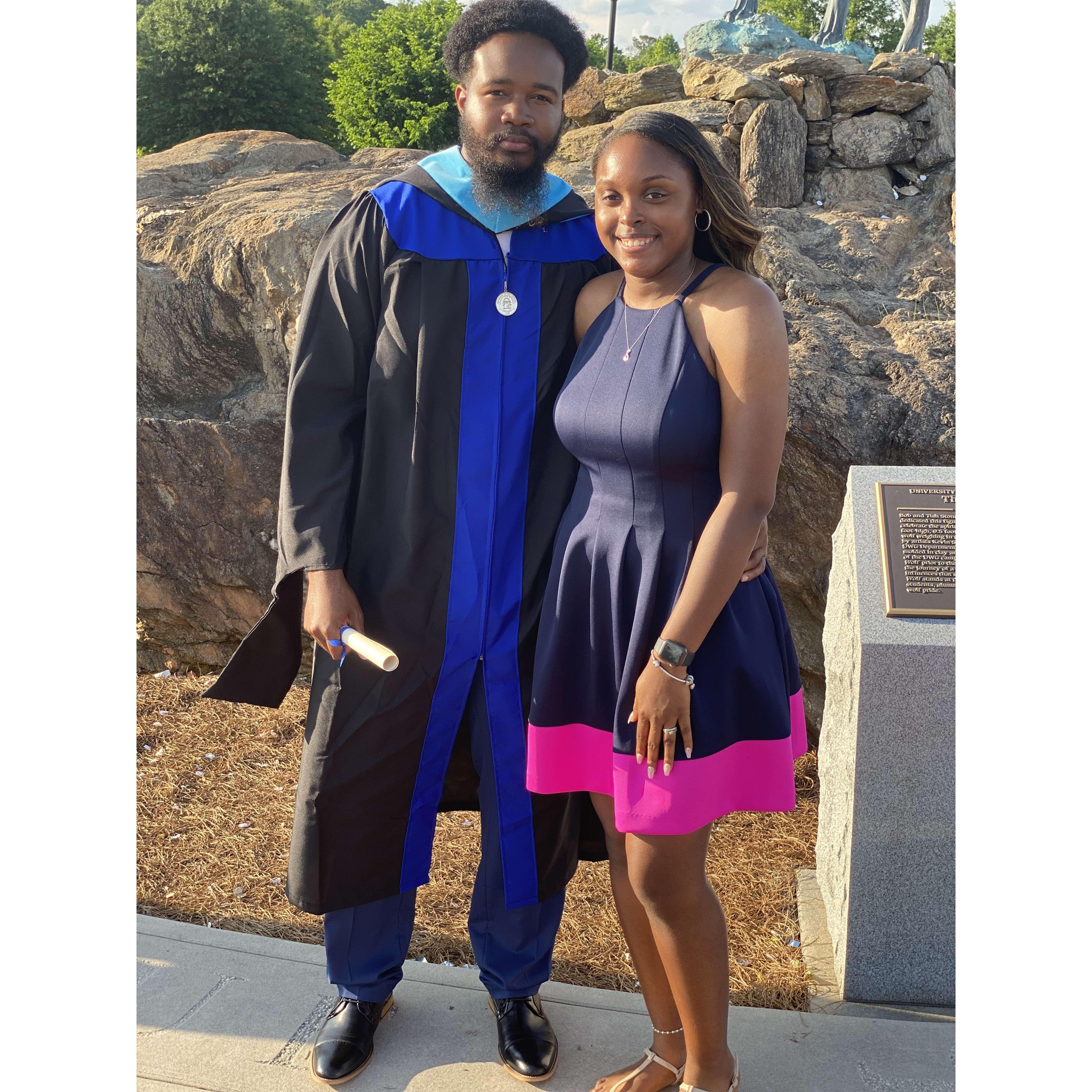 Celebrating Willie getting his Master's Degree at UWG!