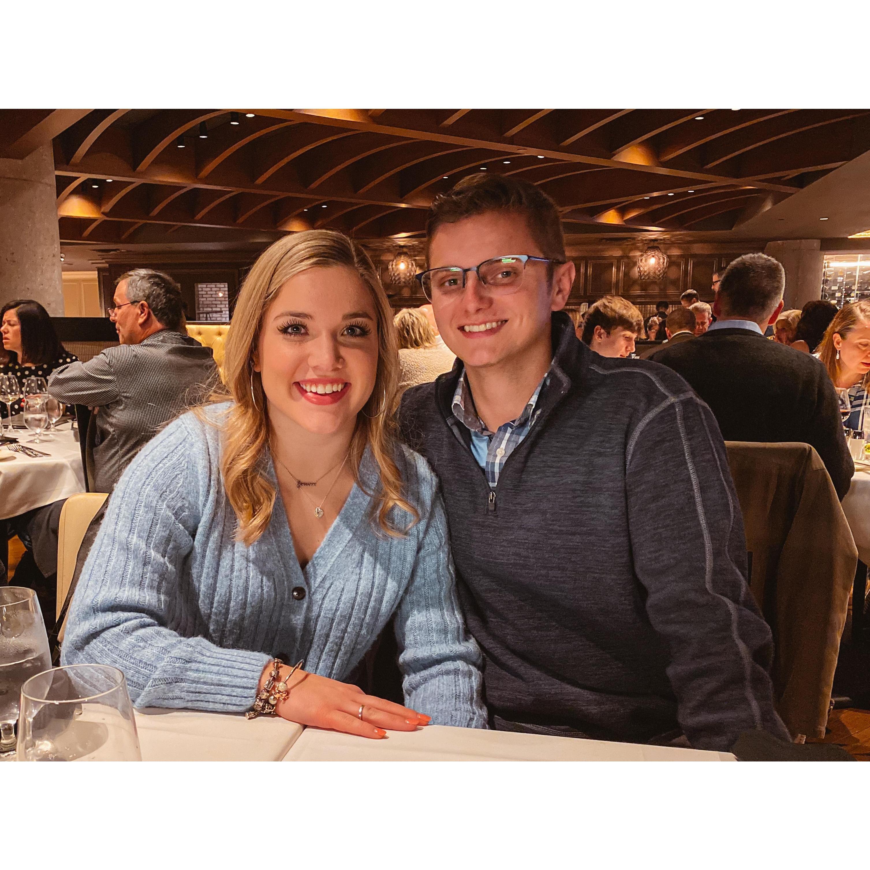 Kaley's birthday dinner