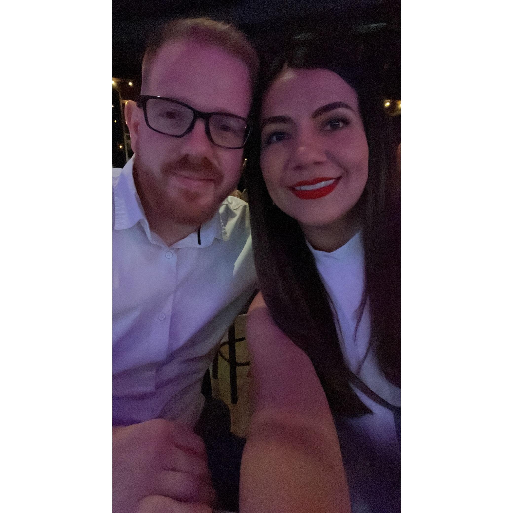 At the proposal dinner, no clue yet!