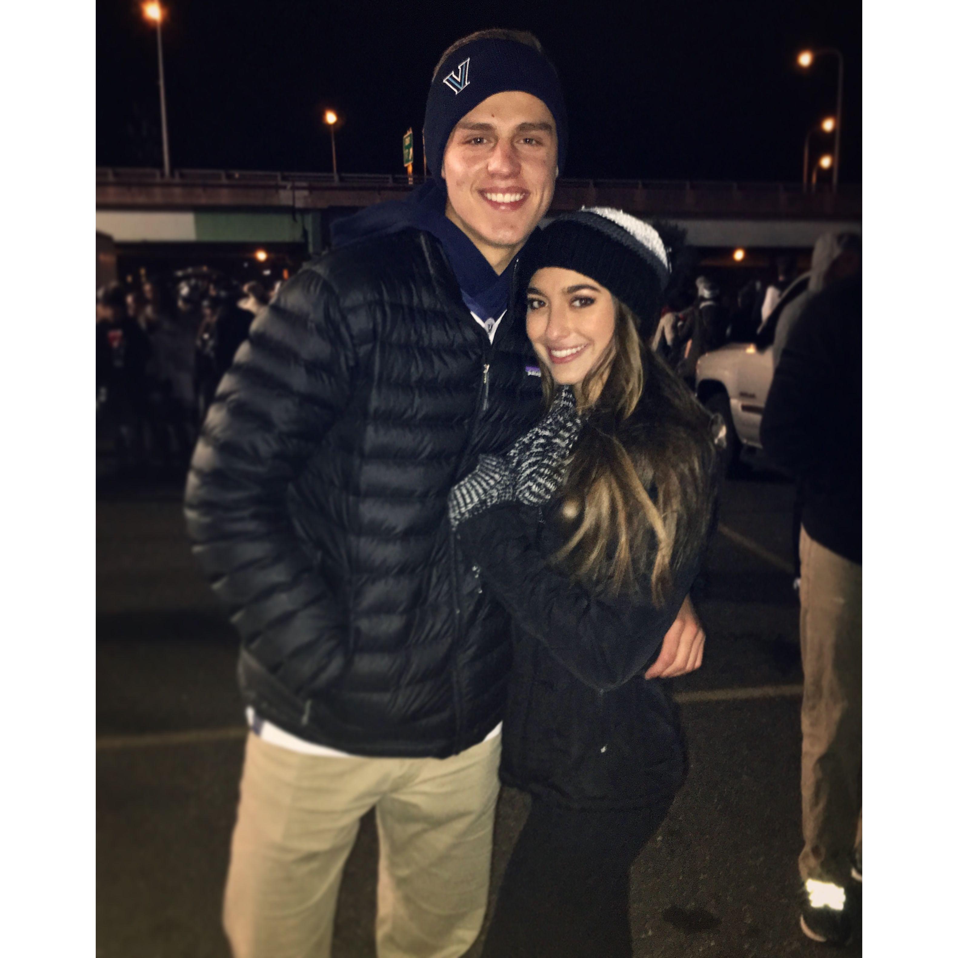 Our first photo together (at a Villanova Basketball Game, of course) 11.10.2017