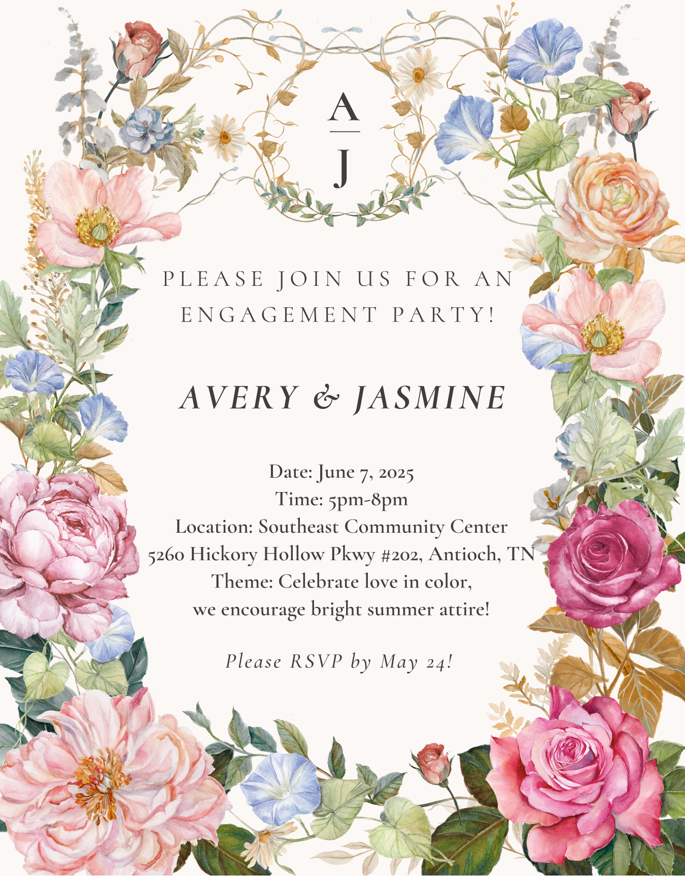 The Wedding Website of Avery Cash and Jasmine Murphy