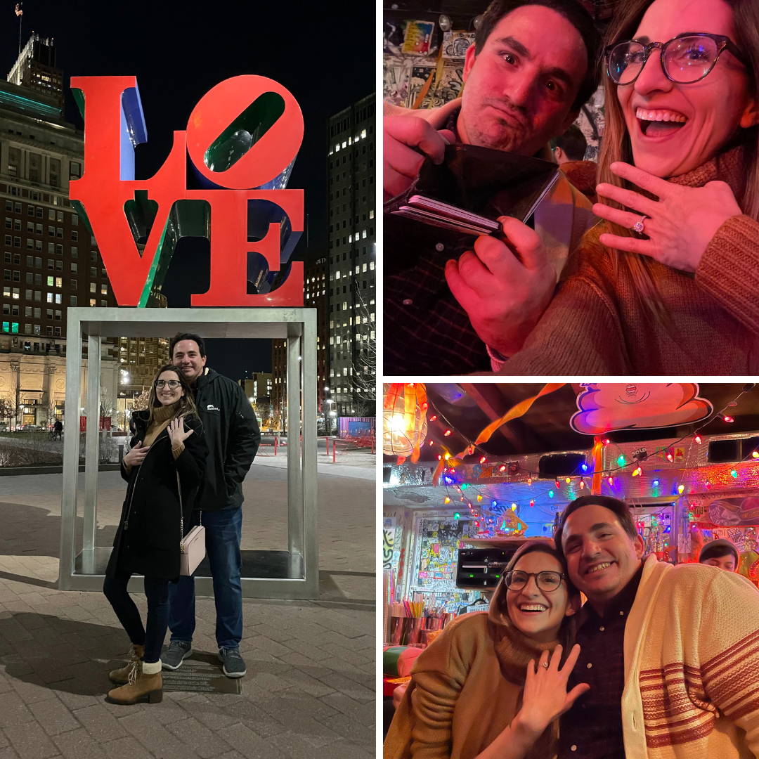 January 2023, Philadelphia, PA: Travis finally pops the question