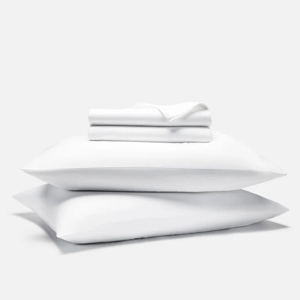 Luxe Sateen Core Sheet Set - Queen - Solid White