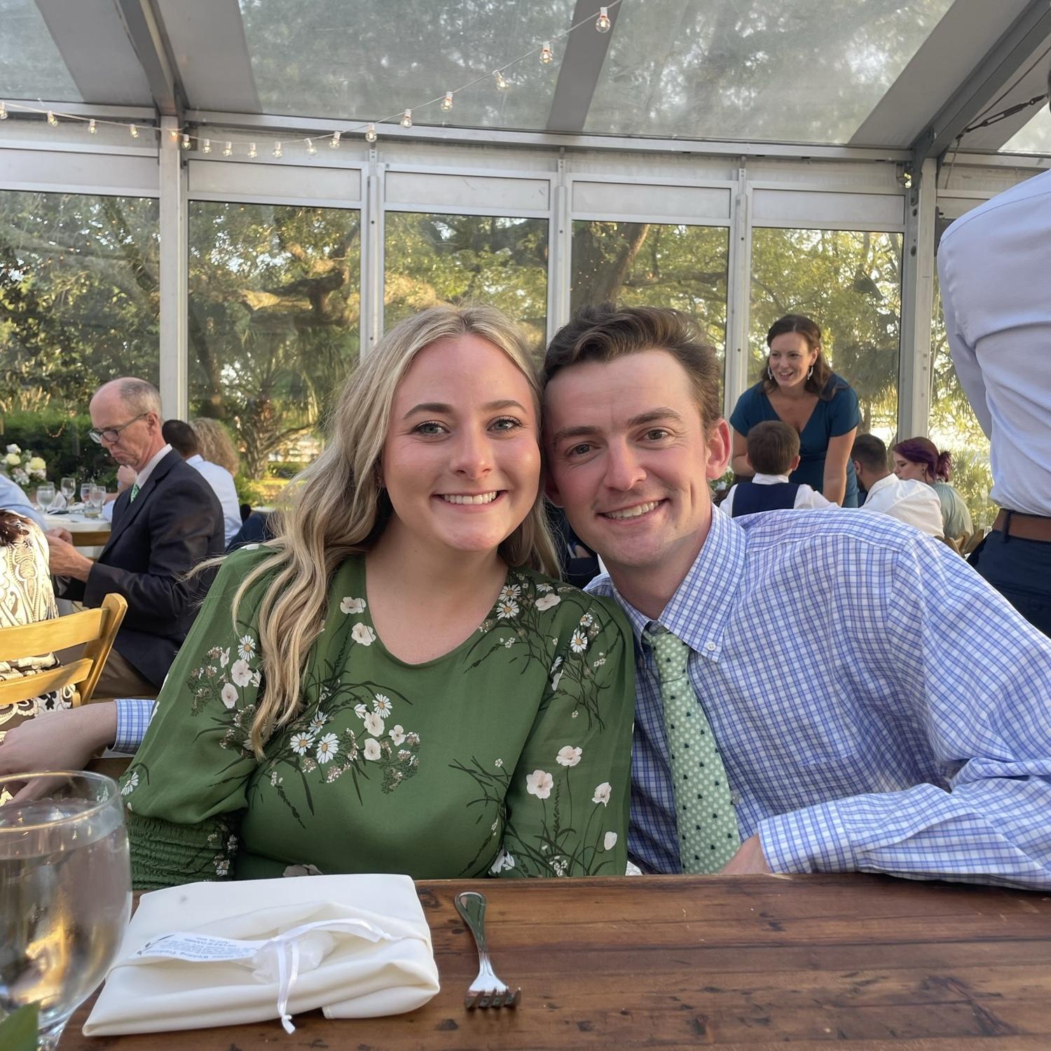 Ned and Emma’s first time attending a Charleston Wedding! Dan and Nicole’s wedding in 2021.